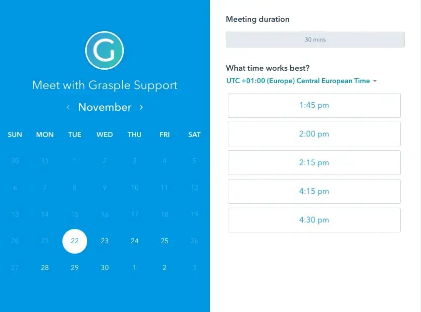 Set up a meeting with support