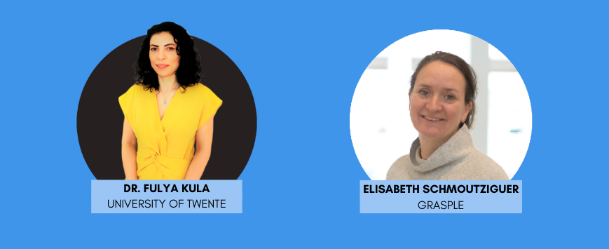Dr Fulya Kula from University of Twente and Elisabeth Schmoutziguer from Grasple as speakers for the Webinar about Brush Up Courses and bridging knowledge gaps in students