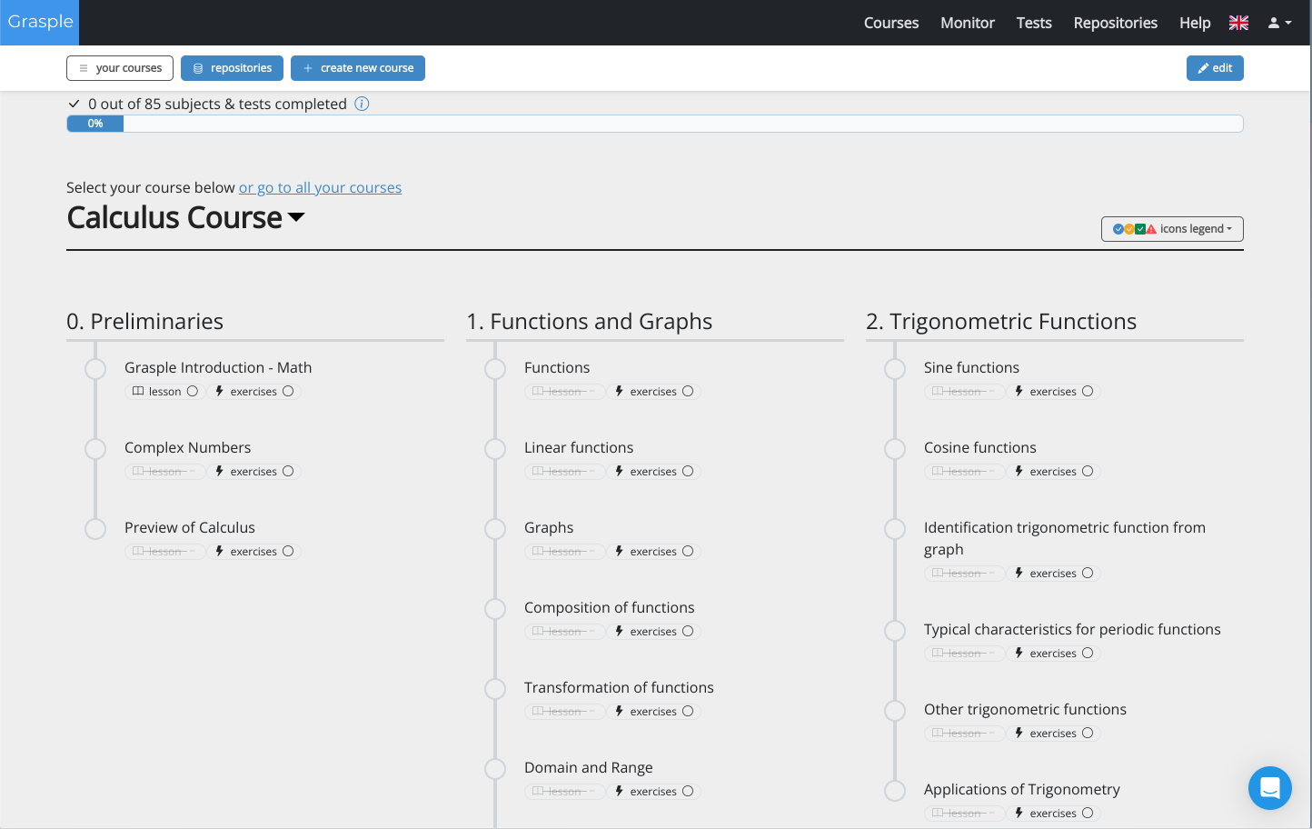Preview of the Calculus Course - ready to use