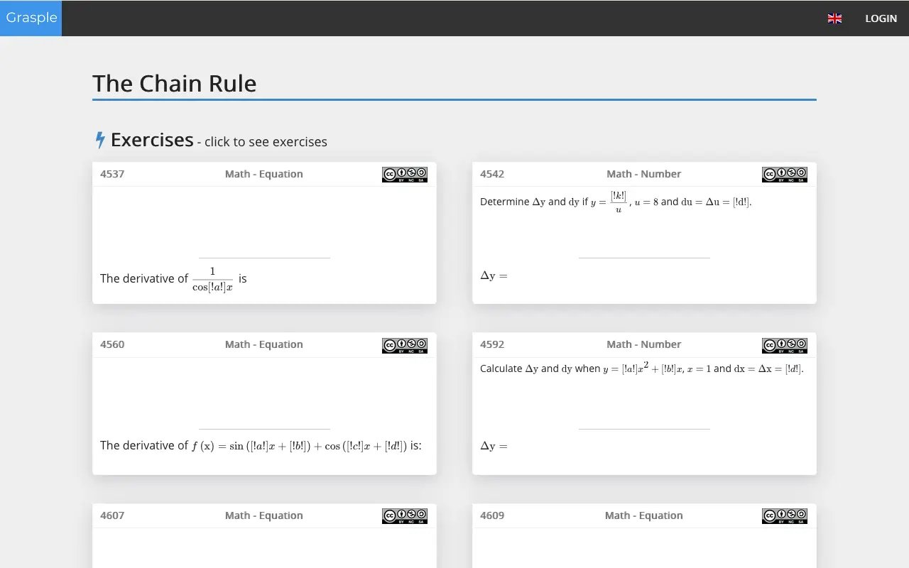 Overview on how to find different exercises for every topic
